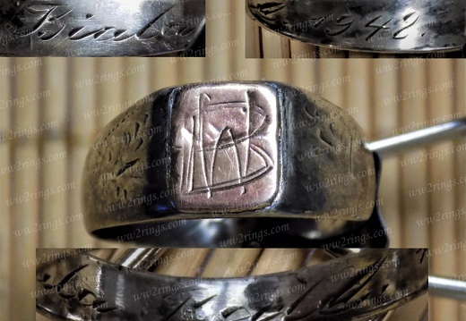 Dobové prsteny s monogramem - Period monogram rings
